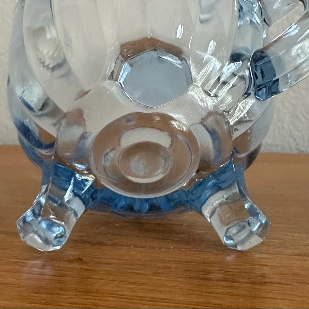 Imperial Glass - Ohio - Blue Pillar Flute Cream & Sugar - Picture 6 of 8